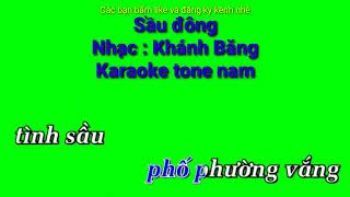 Sầu đông - Nhạc : Khánh Băng - Karaoke tone nam