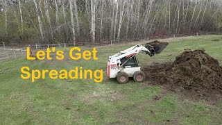 Manure Spreader MAC Bucket for skid steers | Belted Galloway Homestead