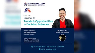 TRENDS & OPPORTUNITIES IN DECISION SCIENCE | GUEST LECTURE | NHCE | LIVE SESSIONS | DATA ANALYTICS |