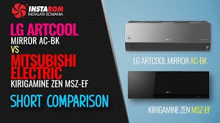 LG ARTCOOL Mirror AC BK vs. Mitsubishi Electric KIRIGAMINE ZEN MSZ EF