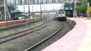 LGD WAP-7 Chennai Rajdhani Blasts through Vedayapalem at 110 Kmph