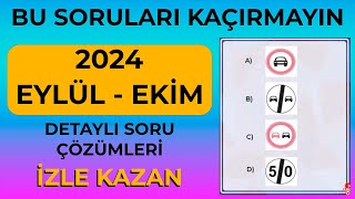 2024 ÇIKMIŞ EHLİYET SORULARI / EYLÜL Ehliyet Sınavı Çalışma Soruları / Ehliyet Sınav Soruları 2024