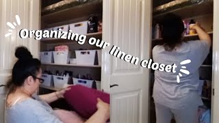 Organizing our linen closet ✨️