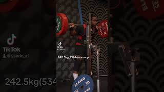 242.5kg squat warmup