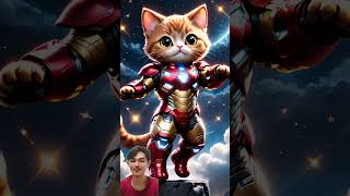 Ironman x Cat #shorts #short #ai #ironman #cat #avengers #marvel