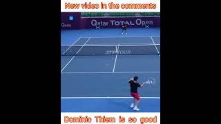 Dominic Thiem forehand in Slow Motion at practice in Qatar Tennis Tournament 2021 #Shorts #Tennis