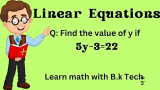 linear equation problem solution math with B.k Tech | math tricks