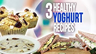 3 High Protein Yoghurt Recipes | Muffins, Mushroom Soup, Mayo | Joanna Soh