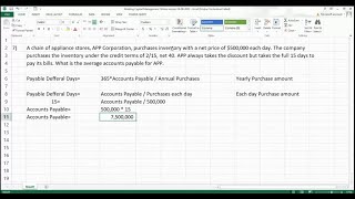 Working Capital Management (WCM) - Payable Deferral Days (PDD) using Credit Term