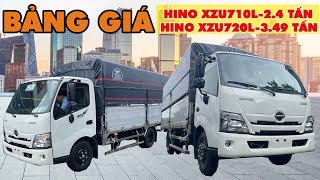 Bảng Giá Xe Tải Hino 2T5 XZU710L và 3T5 XZU720L Tháng 10/2022 | Hino 300 Series Mới Nhất