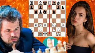 King Magnus Carlsen vs Anna Cramling 33