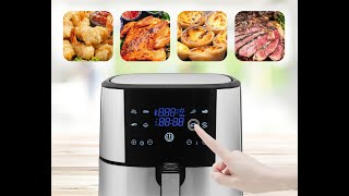 8 L ES AIR FRYER 1800W OLAJ NÉLKÜLI FORRÓ LEVEGŐS FRITŐZ DIGITÁLIS KIJELZŐVEL