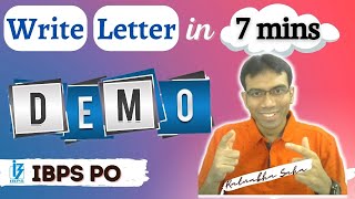 Write Letter in 7 mins | Letter Writing Demo | IBPS | PO | Mains