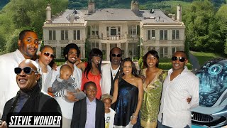 Stevie Wonder Bio | 9 Children, 6 Relationships, Siblings, Parents, Net Worth💘 #fyp #blackexcellence