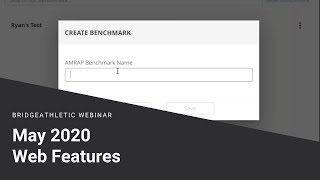 May 2020 Web Features | BridgeAthletic Webinar