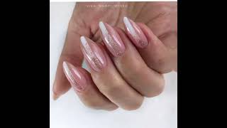 Glamorous Nude Acrylic Long Nails And Nail Art Designs 2024