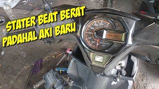 stater beat berat padahal aki masih baru cek bagian kelistrikan.....#staterbeat #beatesp