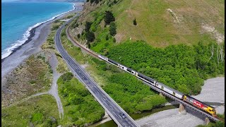 The Coastal Pacific passing through Kekerangu - by Drone