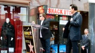 Jack Black Giving his Speech at john cusack's Walk of Fame star ceremony in Hollywood