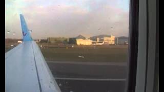 Thomson Airways Boeing 737-8 G-FDZX Inside Takeoff Manchester Airport EGCC