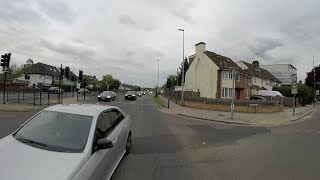 Aggressive Mercedes Benz close pass of cyclist on Hendon way in London