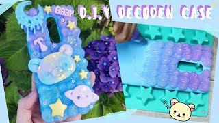 🌙 DIY Space Kuma Decoden Case || tutorial with jelly like silicone whip!!