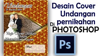 Desain cover undangan pernikahan di photoshop