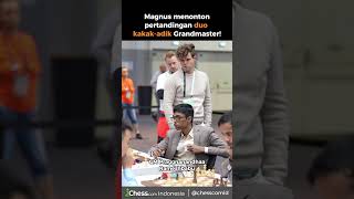 Magnus Carlsen nonton permainan duo kakak-adik Grandmaster Praggnanandhaa dan Vaishali!👀🇮🇳