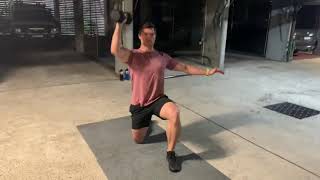 Half kneeling single arm Shoulder press