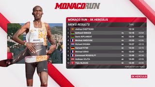 JOSHUA CHEPTEGEI 5K MONACO RUN 2021 | 5K HERCULIS | 13:14