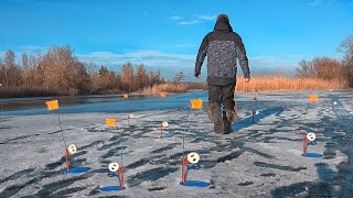 Душевная рыбалка на жерлицы! ЛОВЛЯ ЩУКИ на КАРАСЯ. Зимняя рыбалка на реке Северский Донец