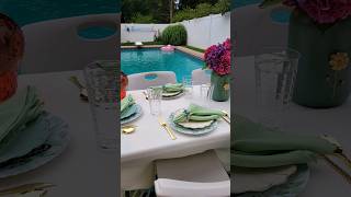 Outdoor Dining By The Pool~ Backyard Dining #outdoors #backyard #home #homedecor #family #diy