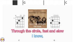 CREEDENCE CLEARWATER REVIVAL Have you ever see the rain FCN GUITAR CHORDS & LYRICS