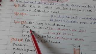 ESR (Erythrocyte sedemintation Rate) with basic concept