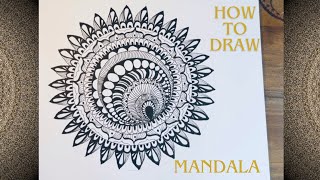 How to draw 3D mandala drawing / mandala çizimi / relaxing mandala drawing