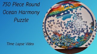 750 Piece Seaside Ocean Harmony Round Puzzle