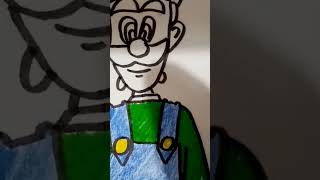 Drawing Luigi #shorts #mario #luigi #supermario #art #drawing