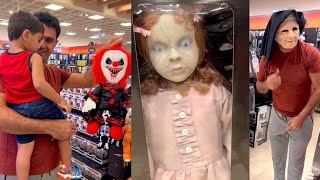 Family Fun at Scary Halloween Spirit Halloween with Mommy & Baby |