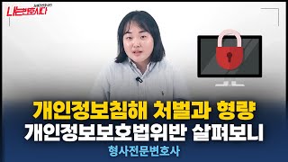 개인정보 침해 처벌과 형량｜형사전문변호사가 알려주는 인정보보호법 위반 사례