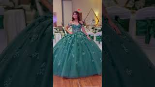 Beautiful quinceañera dress 💚 #djponcesa #quinceañera #sanantonioquinceañera