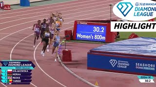 Moraa Hangs On To Victory 800M Race to win | 800m Women's Race Diamond League Doha 2024