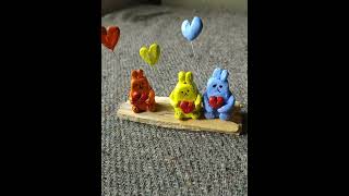 cute clay craft #showpiece #claycraft #cuterabbit