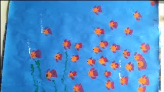 How To Paint For Kids |Easy Art| |Art Projects |Kids Learning |4 Year Old |Fish In The Sea | Part 1