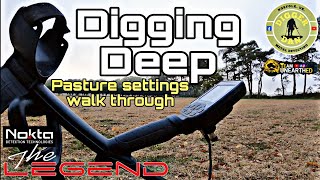 Digging Deep | Pasture Settings Walk Through | Nokta The Legend | Metal Detecting UK.