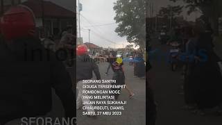 Viral! Seorang Santri Terserempet Moge di Ciamis, Pengendara Moge Cuek.