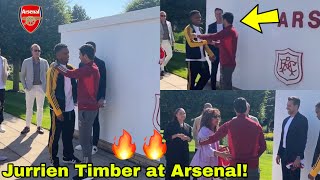 Arteta & Edu Welcome Jurrien Timber✅🔥Welcome To Arsenal Jurrien Timber!🔥