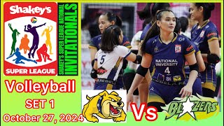 NU LADY BULLDOGS VS ST BENILDE LADY BLAZERS SET 1 SHAKEYS  SUPER LEAGUE October 27, 2024