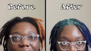 Bleaching Locs and Dyeing Them Blue | Adore Ocean Blue and Baby Blue