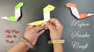 Easy Origami Paper Snake | How To Make Paper Snake Craft | Paper Craft Activity