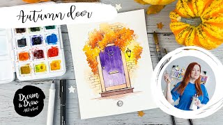 Lesson 3 | Autumn door | Free Drawing Course for Beginners